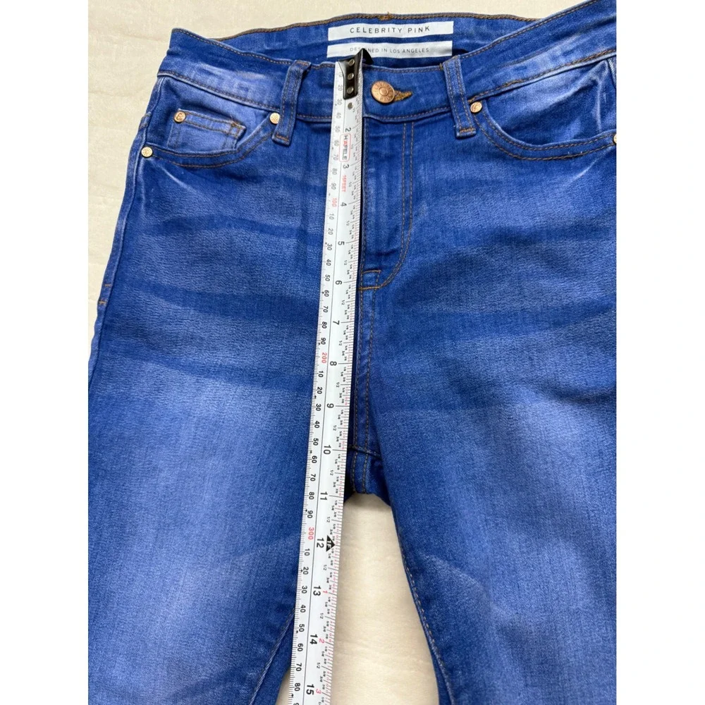 Celebrity Pink High Rise Ankle Skinny Jeans Dark Wash Women Size 1/25 - Picture 8 of 9